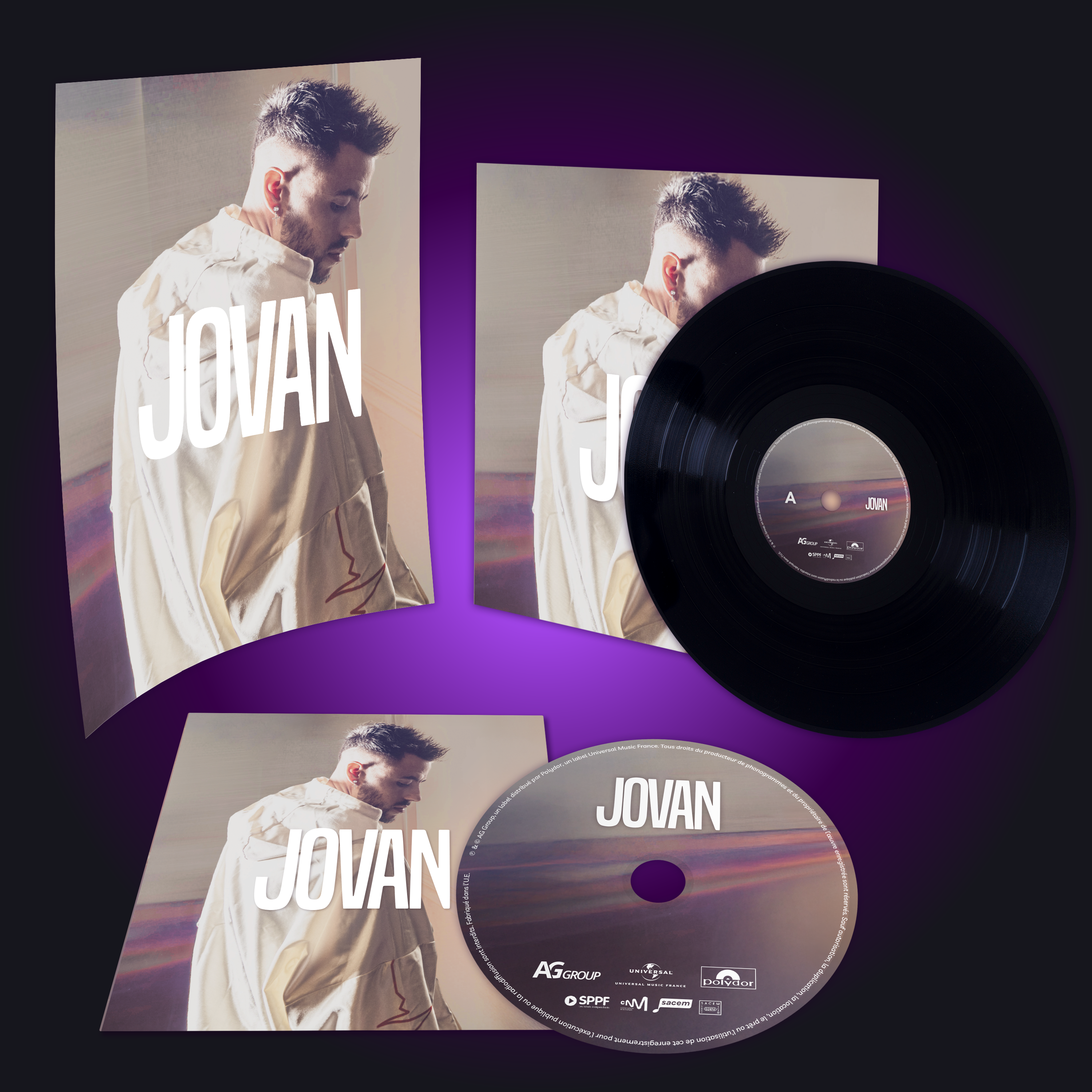 JOVAN - Pack édition collector ULTRA LIMITÉ - Affiche + CD + Vinyle dédicacé